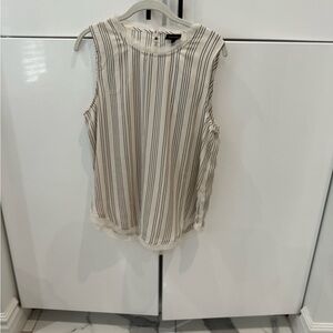 Who What Wear‎ Cream and Black Striped Blouse